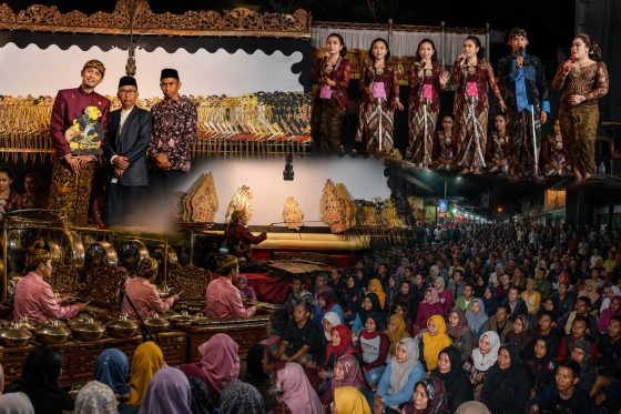 Warga Tumplek Blek Saksikan Pagelaran Wayang Kulit dalam Rangka Bersih Desa Kare 2026